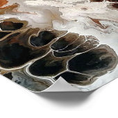 流動的なアクリル抽象画 ブラウン ニュートラル ポスター (角)