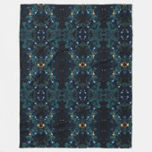 流動的なクリスマスをテーマにした抽象芸術アート フリースブランケット (正面)