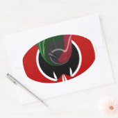 流動的なケニアの旗: 現代的なデザイン 楕円形シール (封筒)