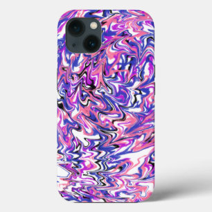 流動的な大理石の注絵を描流旋回抽象芸術 iPhone 13ケース