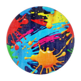 流動的絵を描なネオン カッティングボード