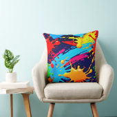 流動的絵を描なネオン クッション (椅子)