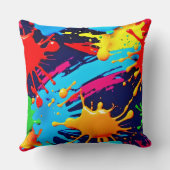 流動的絵を描なネオン クッション (裏面)