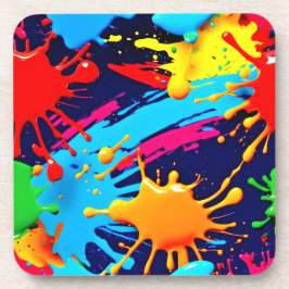 流動的絵を描なネオン コースター