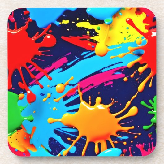 流動的絵を描なネオン コースター (正面)