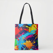 流動的絵を描なネオン トートバッグ (正面)