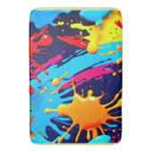 流動的絵を描なネオン バスマット (正面縦)