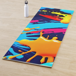 流動的絵を描なネオン ヨガマット