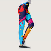 流動的絵を描なネオン レギンス (右)