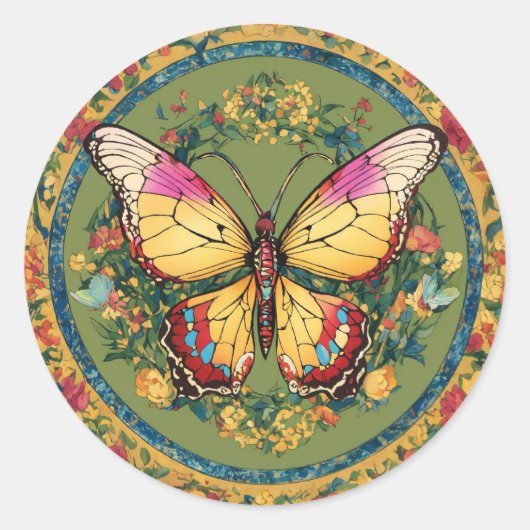 「流動的開花:フローラ交響曲」 ラウンドシール (正面)