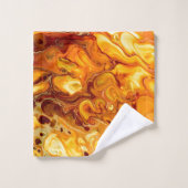 流動芸術は抽象的でパーソナライズなヒョウのプリントを注ぎます バスタオルセット (ウォッシュタオル)