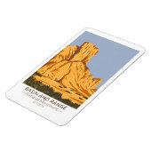 流域およびレンジナショナルモニュメントネバダヴィンテージ マグネット (左側)