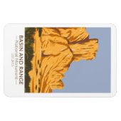 流域およびレンジナショナルモニュメントネバダヴィンテージ マグネット (横)