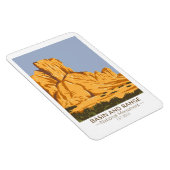 流域およびレンジナショナルモニュメントネバダヴィンテージ マグネット (右側)