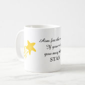 流星の前向きで感動的な引用文のマグ コーヒーマグカップ (正面左)