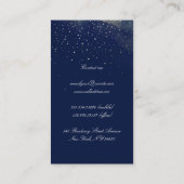 流星の星明かりの夜金ゴールドおよび海軍モダン 名刺 (裏面)