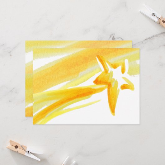 流星の開いた挨拶 カード (正面/裏面インサイチュ)