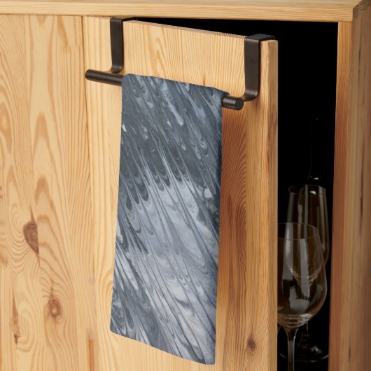 流星シャワー赤いハートキッチンタオル キッチンタオル (三つ折り)