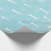 流星星とクリスマスティール(緑がかった色)クリスマスパターンから ラッピングペーパー (コーナー)