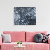 流星群シャワー赤いハート延伸キャンバス印刷 キャンバスプリント (インサイチュ (リビング))