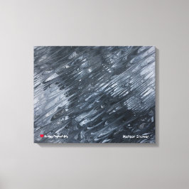 流星群シャワー赤いハート延伸キャンバス印刷 キャンバスプリント