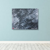 流星群シャワー赤いハート延伸キャンバス印刷 キャンバスプリント (インサイチュ (ウッドフロア))