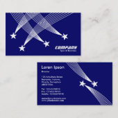 流星-濃紺の000066の白 名刺 (正面/裏面)