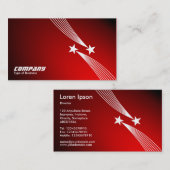 流星v2 - Spotlitの赤の白 名刺 (正面/裏面)