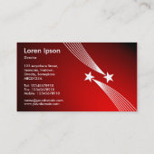 流星v2 - Spotlitの赤の白 名刺 (裏面)