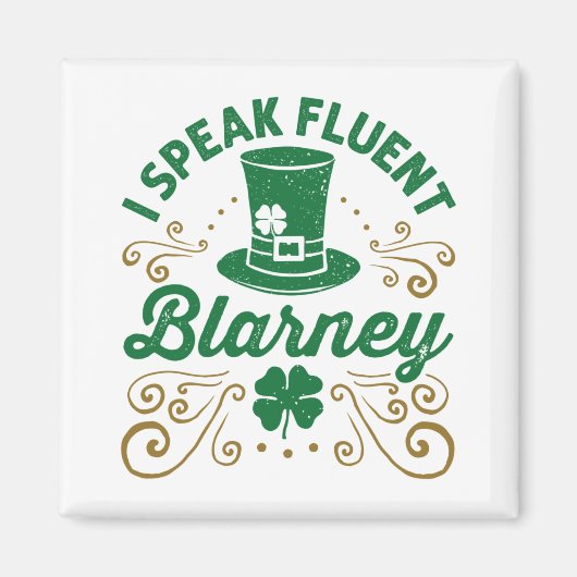 流暢なブ話ラニーSt patricks dayアイルランド語 マグネット (正面)