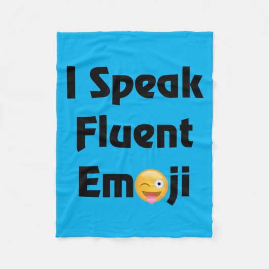 流暢なEmojiを話して下さい フリースブランケット (正面)