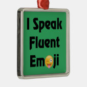 流暢なEmojiを話して下さい メタルオーナメント (右)