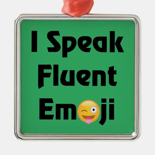流暢なEmojiを話して下さい メタルオーナメント (正面)