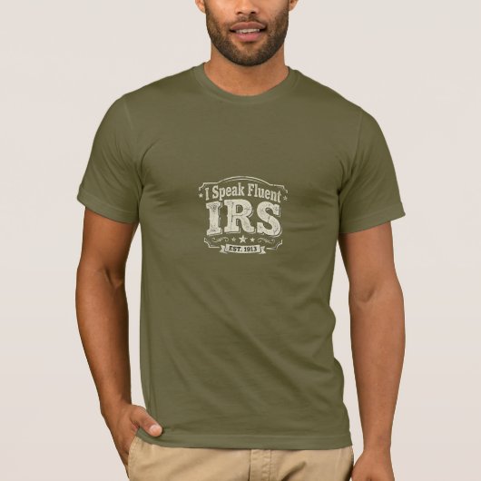 流暢なIRS EST. 1913 面白い会計士 税金 Tシャツ (正面)