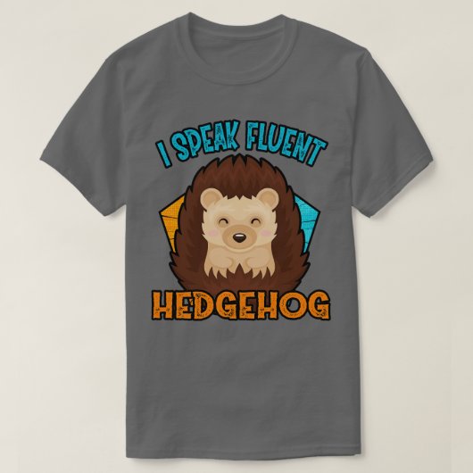 流暢話なハリネズミ Tシャツ (デザイン正面)