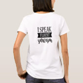 流暢話な皮肉おもしろいミームTシャツ Tシャツ (裏面)