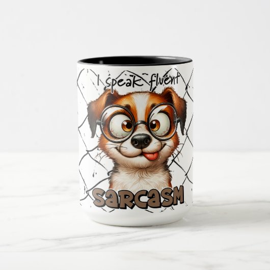 「流暢話な皮肉だ。」 コーヒー/紅茶 マグカップ (中央)