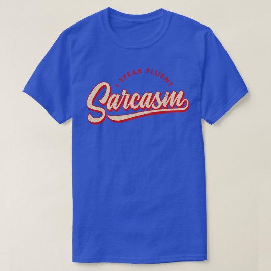 流暢話な皮肉の赤いバージョン Tシャツ (デザイン正面)