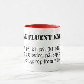 流暢話な編み物 マグカップ (中央)