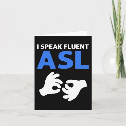 流暢話なASLだ。ASLハンドサイン言語ろうPr カード (正面)