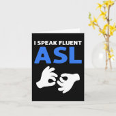 流暢話なASLだ。ASLハンドサイン言語ろうPr カード (黄色い花)