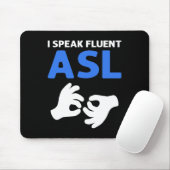 流暢話なASLだ。ASLハンドサイン言語ろうPr マウスパッド (マウス)