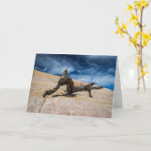 流木および青空 カード (黄色い花)