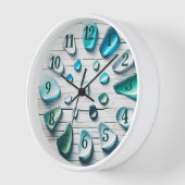 流木と海ガラス 壁時計 (傾斜)