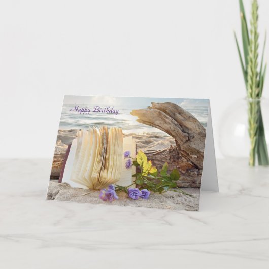 流木のジャーナルそしてバラ カード (正面)