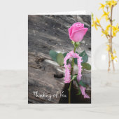 流木のピンク考えるのバラ カード (黄色い花)