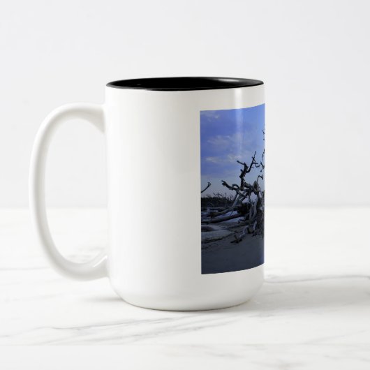 流木の日没 ツートーンマグカップ (左)