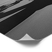 流木の木の幹B&W写真 ポスター (角)