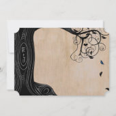 流木の木の茶色の紙の結婚式の招待状 招待状 (裏面)