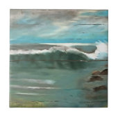 流木の海のアートに波を作る タイル (正面)